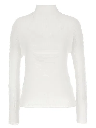 Issey Miyake Women's Wooly Pleats Blouse In White