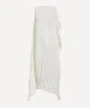 Issey Miyake Womens Washi White Wrinkled And Twisted Asymmetric Knitted Midi Dress