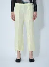 Issey Miyake Women Wrinkled And Twisted Pants In Yellow