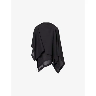 Issey Miyake Womens All Squares Draped Woven Shirt Black In Brown