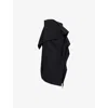 Issey Miyake Womens Black Collapsing Sculpture Regular-fit Woven Midi Skirt In Black