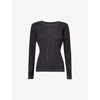 Shop Issey Miyake Womens Black December Pleated Knitted Top