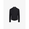 Issey Miyake Womens Washi Ensemble V-neck Woven Jacket Black In Black