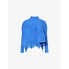 Issey Miyake Womens  Kone Kone Long-sleeves Knitted Top In Blue