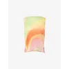 Issey Miyake Womens Bright Pink Groove Sleeveless Knitted Top In Multi