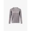 Issey Miyake Womens Grey Slim-fit Long-sleeves Knitted Top In Gray