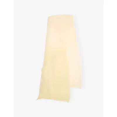 Issey Miyake Womens  Gradation Hand-pleated Ramie-blend Stol In Grey