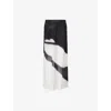 Issey Miyake Womens Light Shadow Study Split-back Cotton-poplin Midi Skirt
