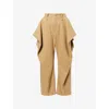 Issey Miyake Womens  Straight-leg Wool-blend Trousers In Neutral