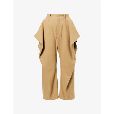 Issey Miyake Womens  Straight-leg Wool-blend Trousers In Neutral