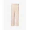 Issey Miyake Womens Light Beige Wide-leg High-rise Knitted Trousers In Neutral