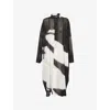 Issey Miyake Womens Shadow Study Abstract-print Cotton Coat Light