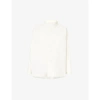 ISSEY MIYAKE ISSEY MIYAKE WOMENS OFFWHITE SHAPED MEMBRANE RELAXED-FIT WOVEN SHIRT