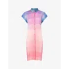 Issey Miyake Womens Photon Sleeveless Knitted Shirt Pink In Pink
