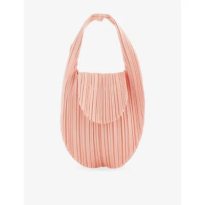 Issey Miyake Womens Pink Pleats Seeds Knitted Top-handle Bag