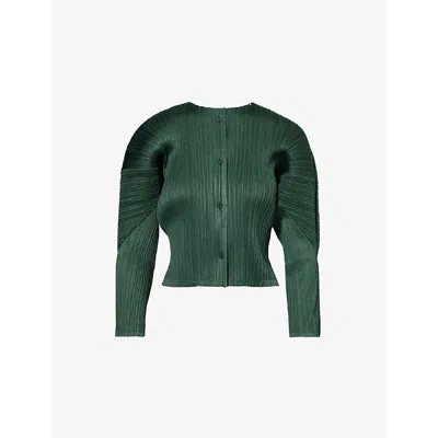 Issey Miyake Green Monthly Colors October Cardigan
