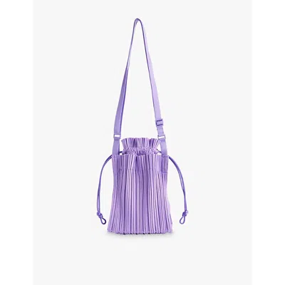 Issey Miyake Womens Pleats Please  September Pleats Knitted Shoulder Bag In Light Purple