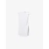 Issey Miyake Womens White Paper Bag Pleats Knitted Midi Dress In White