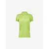 Issey Miyake Womens Yellow Green Monthly Colors August Short-sleeves Knitted Shirt In Green