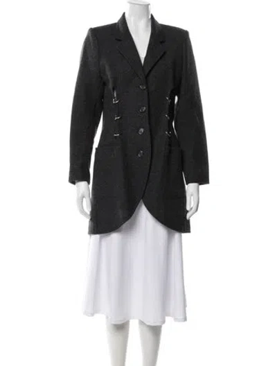 Pre-owned Issey Miyake Wool Blazer In Gray