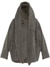 Issey Miyake Wool Coat In Grey
