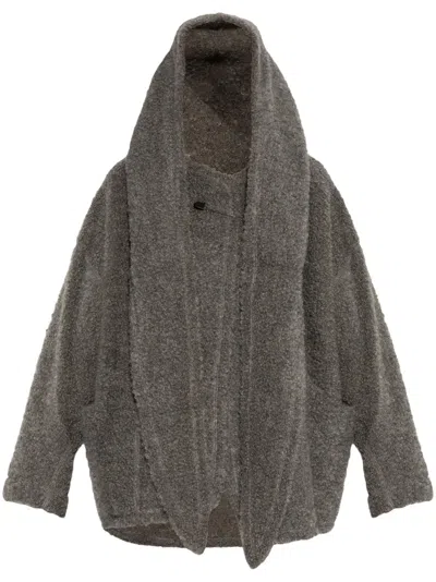 Issey Miyake Wool Coat In Grey