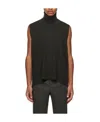Issey Miyake Wool High-necked Vest In Black