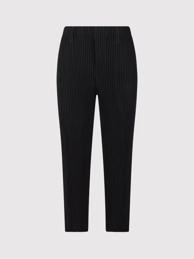 Issey Miyake Wool Like Light Trousers In Black