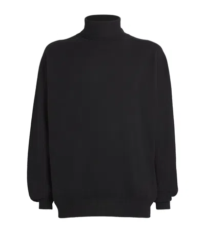 Issey Miyake Wool Rollneck Sweater In Black