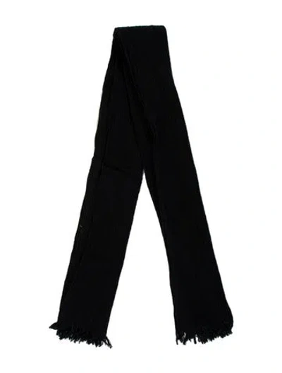Pre-owned Issey Miyake Wool Scarf In Black