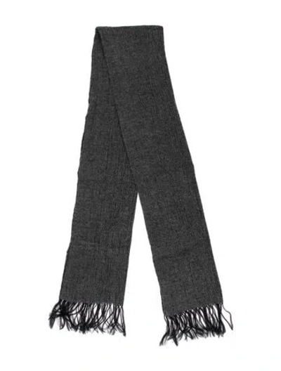 Pre-owned Issey Miyake Wool Scarf In Gray