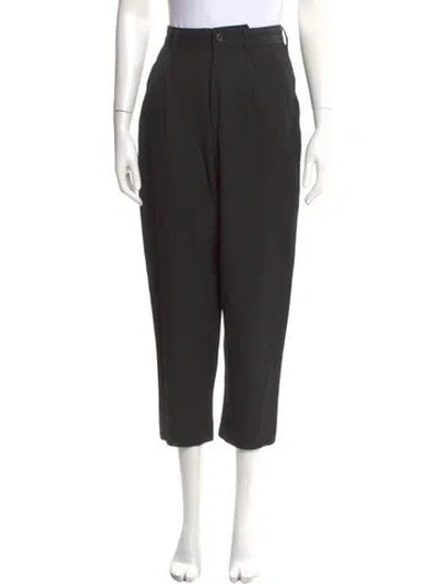 Pre-owned Issey Miyake Wool Straight Leg Pants In Black