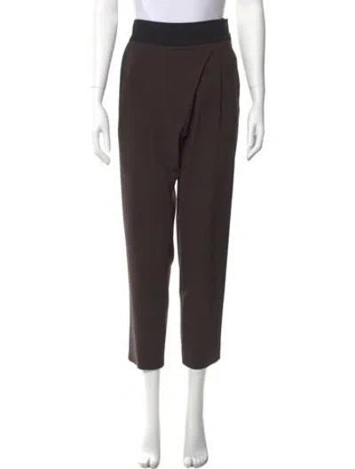 Pre-owned Issey Miyake Wool Straight Leg Pants In Brown