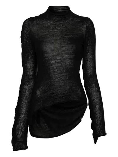 Issey Miyake Oberteil Aus Wolle In Black