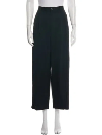 Pre-owned Issey Miyake Wool Wide Leg Pants In Black