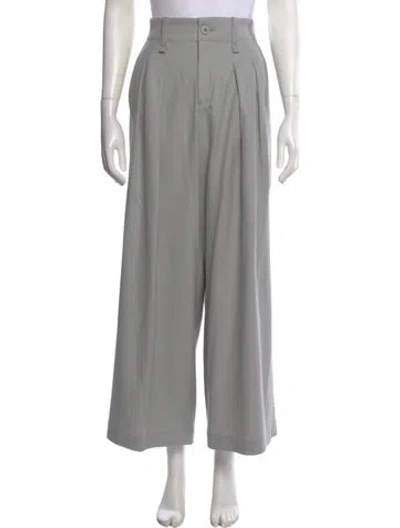 Pre-owned Issey Miyake Wool Wide Leg Pants In Gray