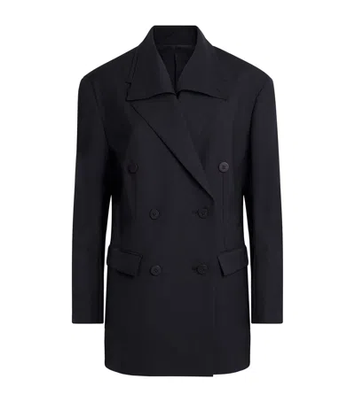 Issey Miyake Wool-blend Honest Ensemble Double-breasted Blazer In Neutral