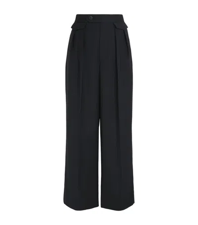 Issey Miyake Wool-blend Honest Ensemble Trousers In Black