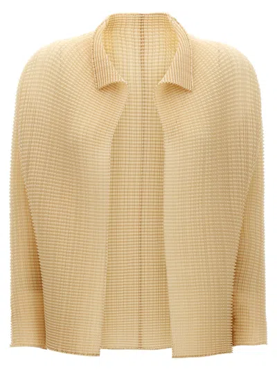 Issey Miyake Wooly Pleats-56 Sweaters And Cardigans Beige In Yellow