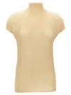 Issey Miyake Wooly Pleats-56 T-shirt Beige In Yellow