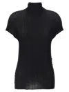 Issey Miyake Wooly Pleats Mock-neck Top