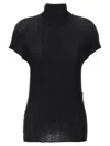 Issey Miyake Wooly Pleats-56' T-shirt In Black