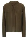 Issey Miyake Wooly Pleats-58 Cardigan In Green