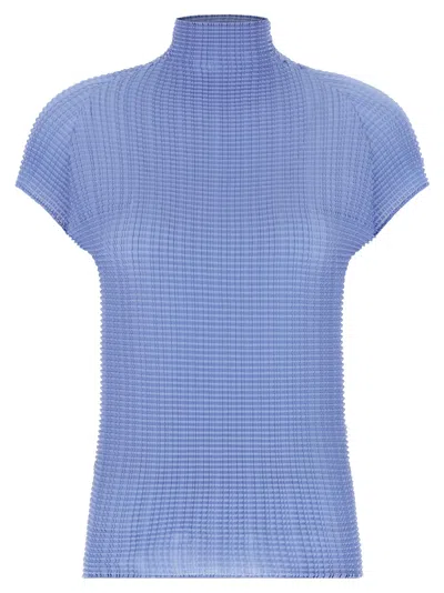 Issey Miyake Wooly Pleats-66 T-shirt Light Blue