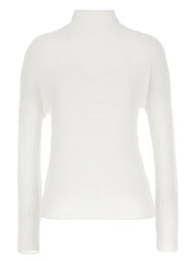 Issey Miyake 'wooly Pleats' Blouse In White
