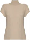 Issey Miyake Wooly Pleats Blouse In Neutrals
