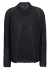 Issey Miyake Wooly Pleats Sweaters And Cardigans Black