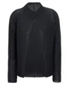 Issey Miyake Wooly Pleats Sweaters And Cardigans Black In Black