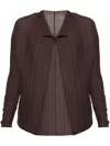 Issey Miyake Wooly Pleats-56 Shirt Clothing In Brown