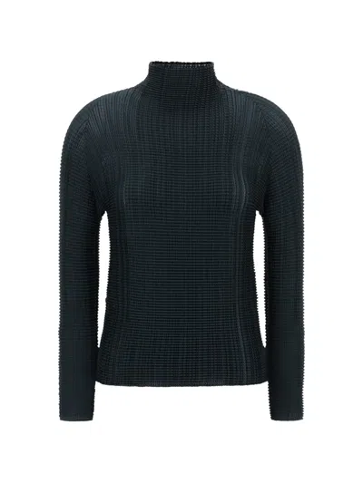 Issey Miyake Wooly Pleats-68 Pleated Blouse In Multi